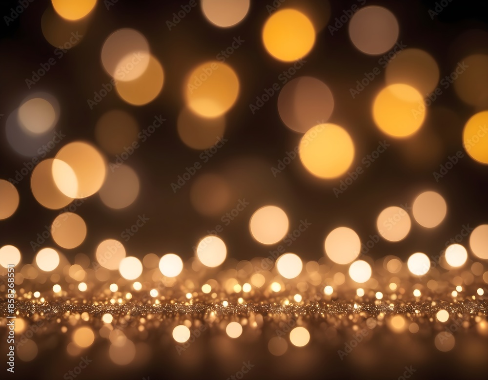 Wall mural abstract background with shiny particles glowing bokeh lights. abstract shiny backdrop.