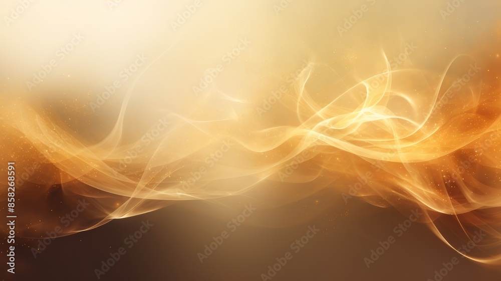 Aufkleber a stunning abstract background with sparkling gold particles intermingling with wispy smoke trails.