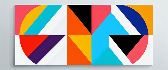 illustrazione con elementi geometrici a tema astratto contemporaneo