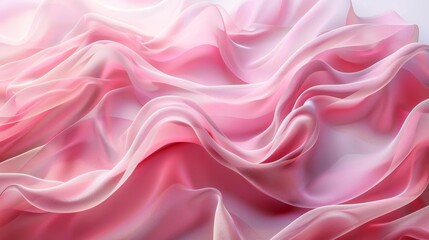 Fototapeta premium Another wave pattern with soft pink tones and smooth flow,