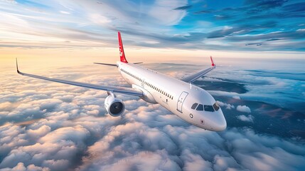 Fototapeta premium a wooden bridge over a river in a Dutch landscape at sunset, with a dramatic sky and an old white house in the background.
