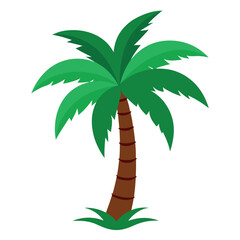 Vector Illustration of Tropical Palm Trees
