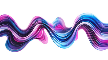 Blue purple gradient liquid on transparent background