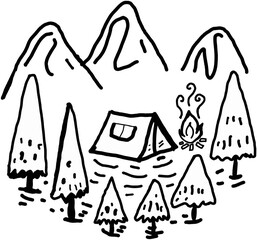 Set up a tent and travel to the forest and mountains for a relaxing holiday.