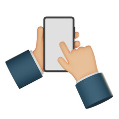 hand grab using mobile phone mockup 3D graphic