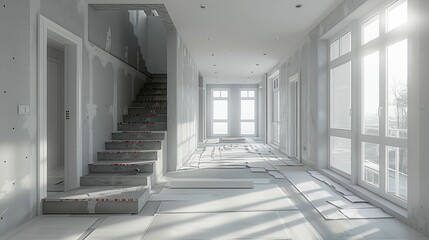 Fototapeta premium Room Under Renovation in Modern Apartment. Generative ai