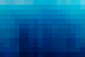 Gradient blue background. Geometric texture of light-dark blue squares. The substrate for branding, calendar, postcard, screensaver, poster, cover. A place for your design or text. Vector illustration
