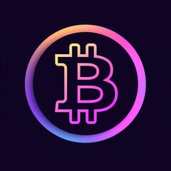 Obraz premium A colorful B is displayed on a black background