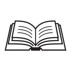 Book single line Icon vector design outline.
