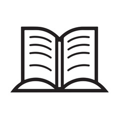 Book single line Icon vector design outline.