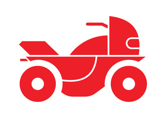 Stylish Moto Icon Vector Flat Designs, Ideal for Various Applications, Isolated on White Background