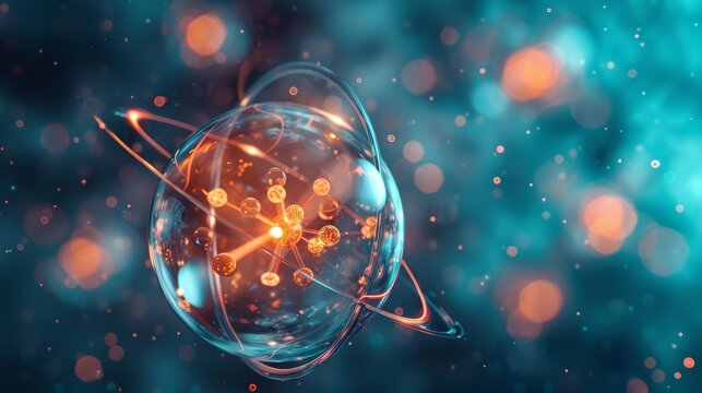 A digital illustration of a polar covalent bond between two atoms, highlighting the uneven distribution of electrons and the resulting dipole moment due to electronegativity differ