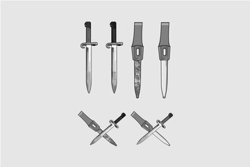 Knife vector image design template