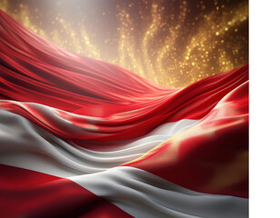 Fototapeta premium 3D image of the Indonesian flag flying, August 17 celebration concept.