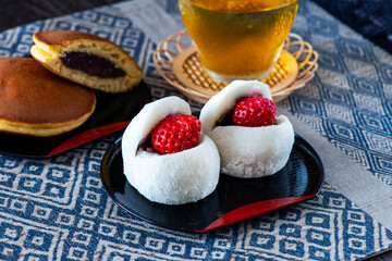 イチゴ大福とどら焼き