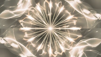 Naklejka premium Abstract white background with light rays and glow effects, ethereal and luminous, bright and pure