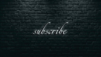 Subscribe Banner Neon Text

