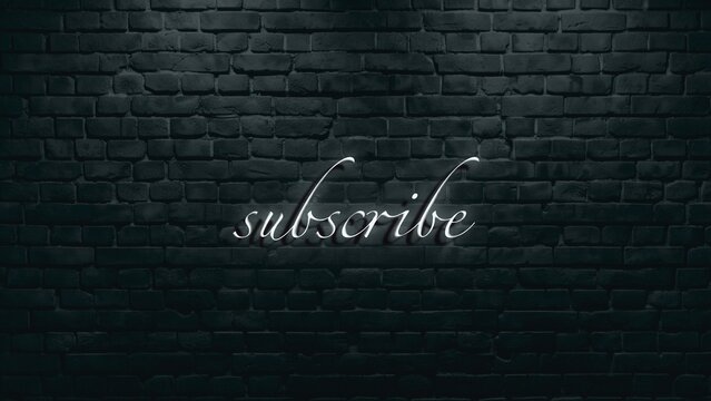 Subscribe Banner Neon Text
