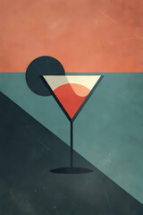 Modern Abstract Cocktail Illustration