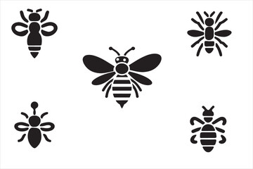 This is cute bee vector icon style.