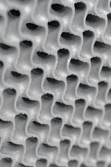 3D-printed metal wavy grid,  three-dimensional openwork lattice