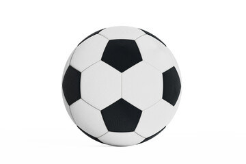 Fototapeta premium Leather Soccer Ball. 3d Rendering