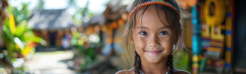 Fototapeta premium Young girl that is smiling for the camera