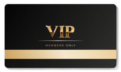Premium VIP card with gold elements in black color. Vector