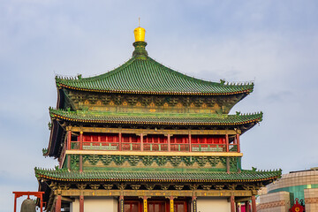 Obraz premium Xi'an Bell Tower (1384) - symbol of the Xi'an city and one of the grandest of its kind in China. XI’AN, CHINA.