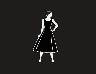 Dress Black Filled Vector Icon