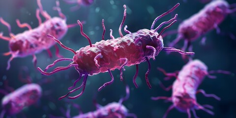 Connection between H pylori bacteria and stomach ulcers and gastritis infections. Concept Stomach Ulcers, Gastritis Infections, H, pylori Bacteria, Digestive Health, Bacterial Infections