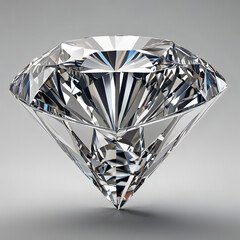 Brilliant Cut Diamond on Reflective Surface