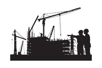 building construction image vector illustration silhouet