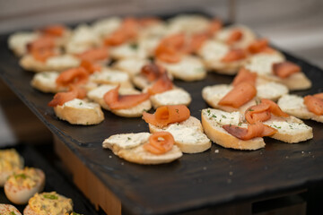 Smoked salmon cream cheese crackers
