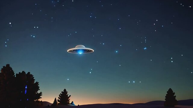 ufo in the night