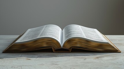 An open thick book with pages full of writing