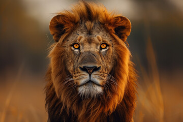"Majestic Gaze of the Lion"