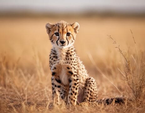 A Young Cheetah in the Wild