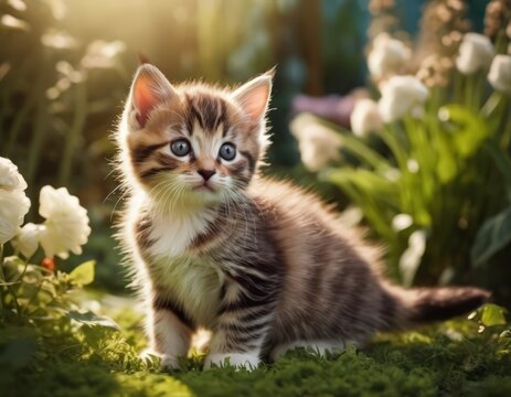 Kitten in the Garden