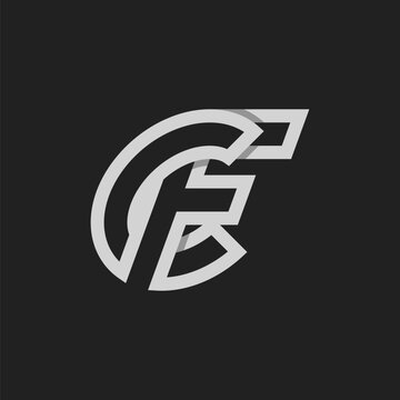 recommend clip art: Letter CF or FC  Logo, Monogram Logo letter C with F combination, design logo template, vector illustration