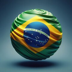 Brazilian Flag in a Sphere Shape