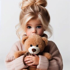 Mädschen mit Teddy