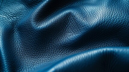 Naklejka premium Medium blue leather