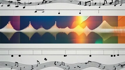 Visualize the sound waves of a specific song or genre using geometric shapes and patterns