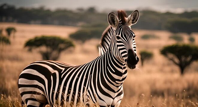 Zebra in the savanna.