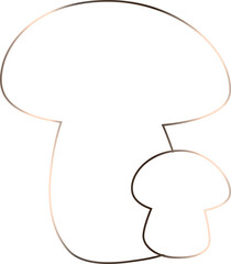 Mushroom outline drawing design of banners and menus.