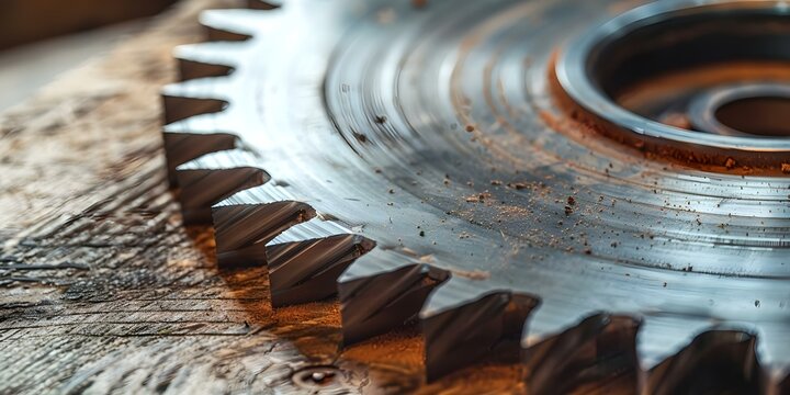 Circular Saw Blades Symbolizing Modern Technology for Woodworking. Concept Technology, Woodworking, Circular Saw Blades, Modern, Symbolism