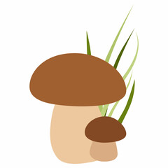  Mushrooms in the grass design for banners and menus.
