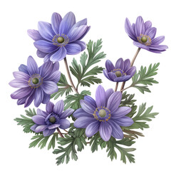 Obraz premium Flowers of various colors and types arranged beautifully on a white background