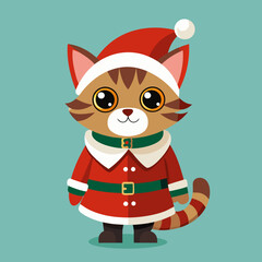 christmas-cat-mint-background